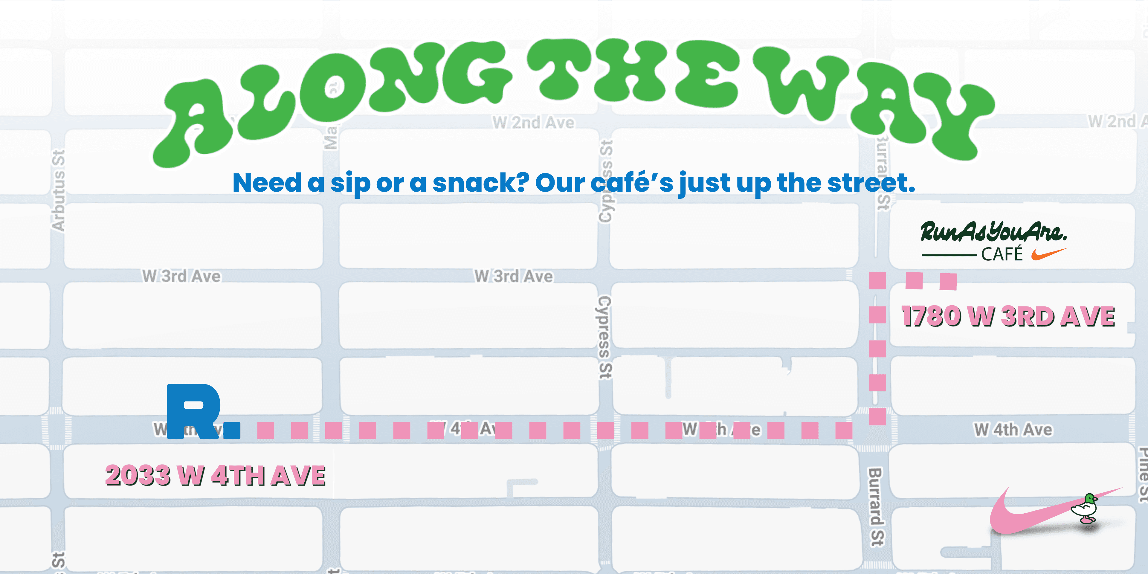 Map of race week locations in Vancouver